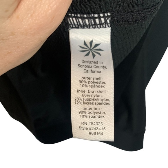 Athleta Summer Striped Black & White Hidden Agenda 2 in 1 Tank Top Size XS - Picture 6 of 9